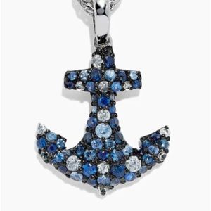 Effy sapphire anchor necklace